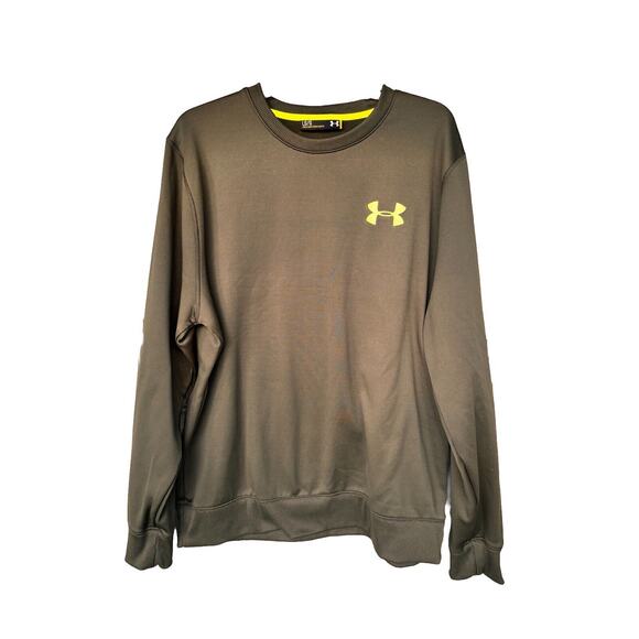 Under Armour Sweatshirt Mens Large Soft Loose Pullover Long Sleeve Green Crew - Picture 1 of 4